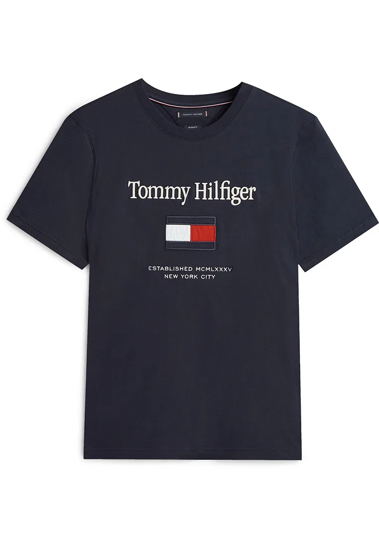 Футболка с вышивкой, Tommy Hilfiger, цвет Desert Sky — фото 4