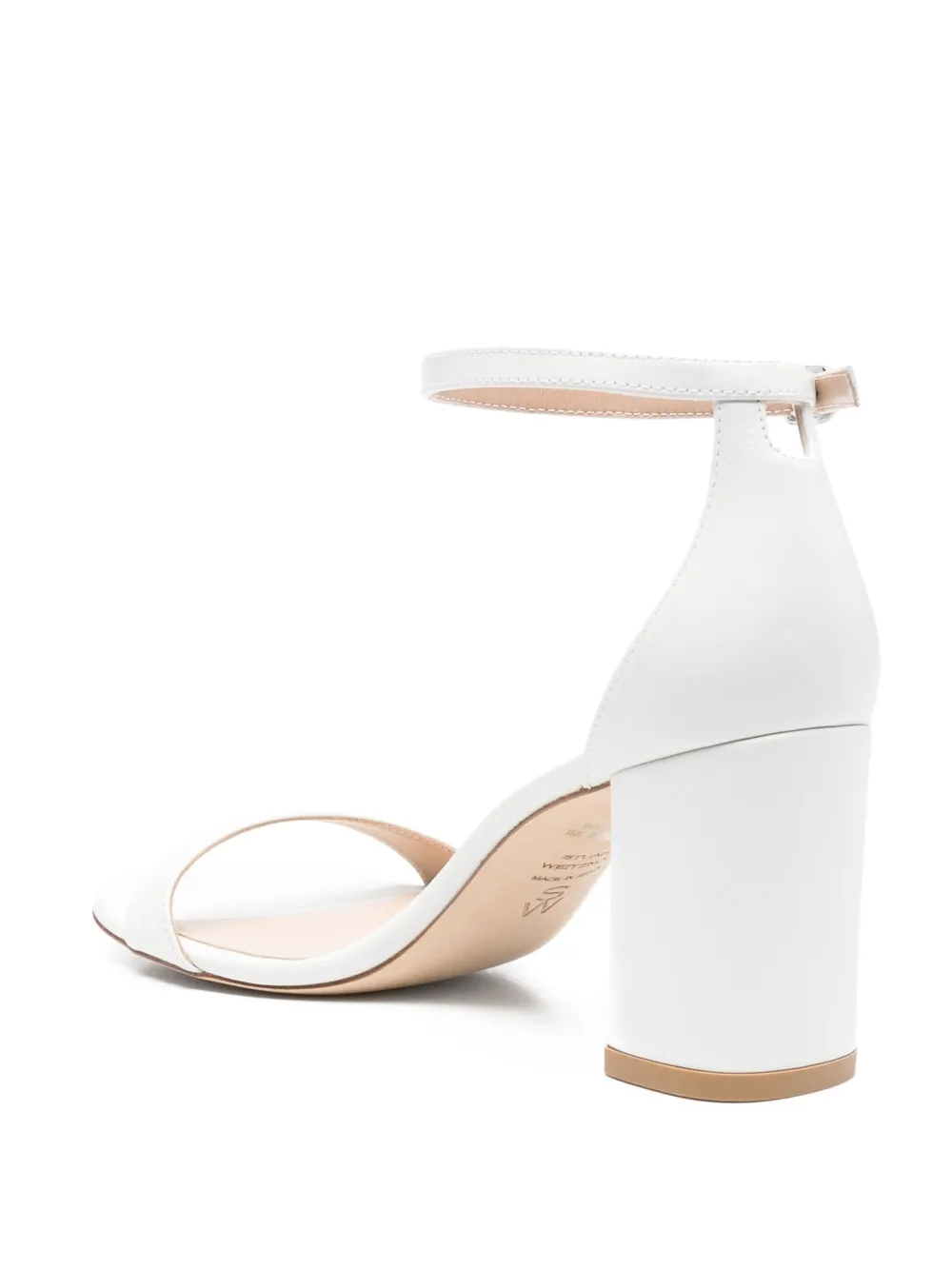 Босоножки Nearlynude 70 с ремешком на щиколотке Stuart Weitzman, белый — фото 3
