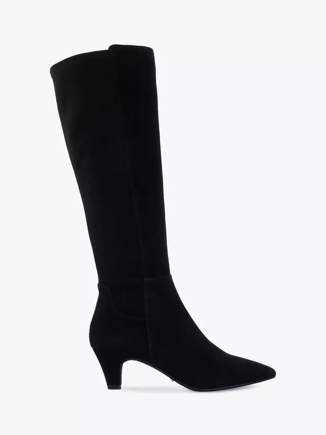 Ботинки Dune Sera Suede Pointed Knee High, черный
