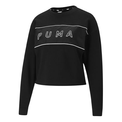 

Толстовка (WMNS) PUMA Style Logo Round-neck Swea Black 587163-01