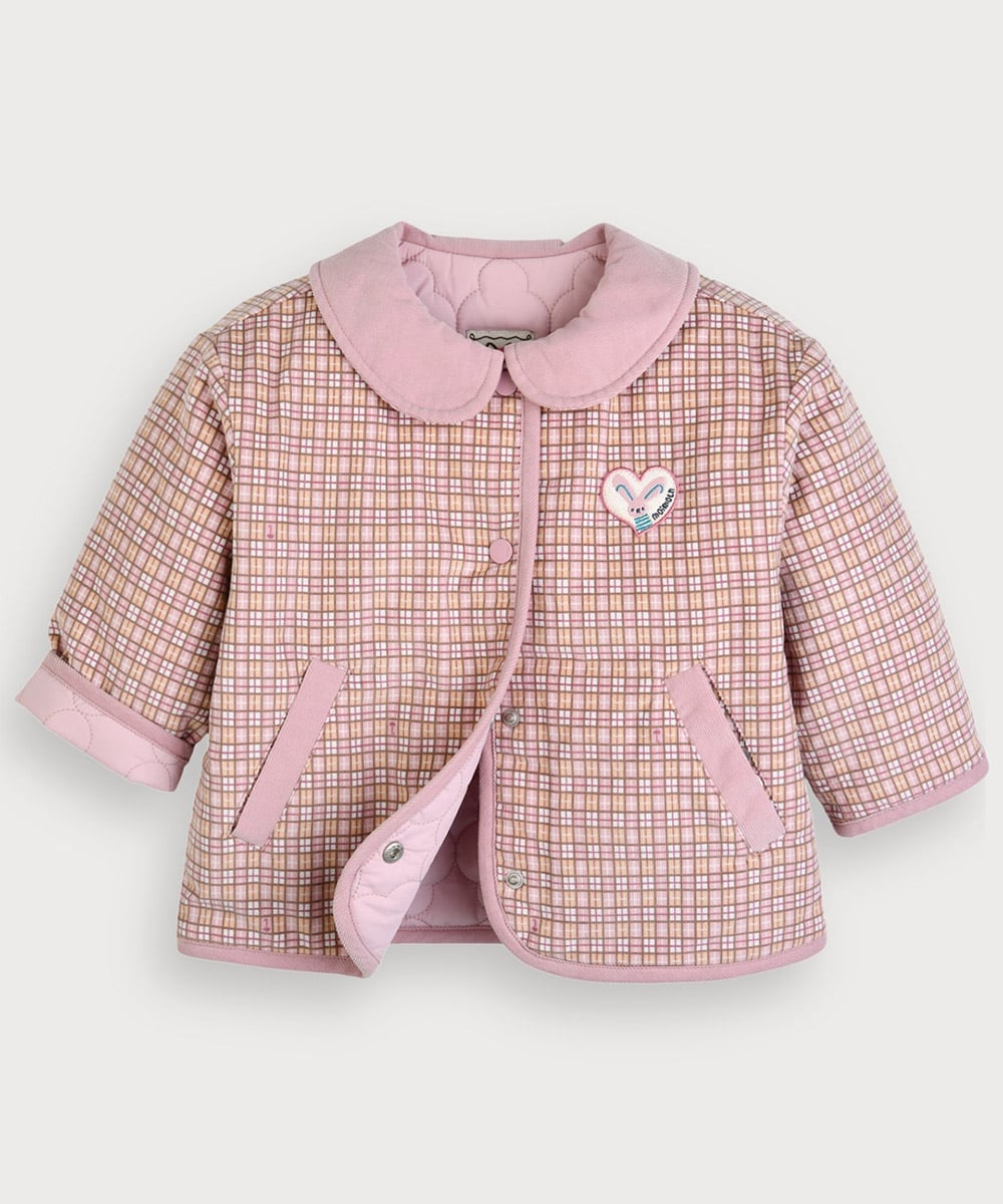 Двусторонняя легкая стеганая куртка с рисунком кролика Moimoln, Pink — фото 2