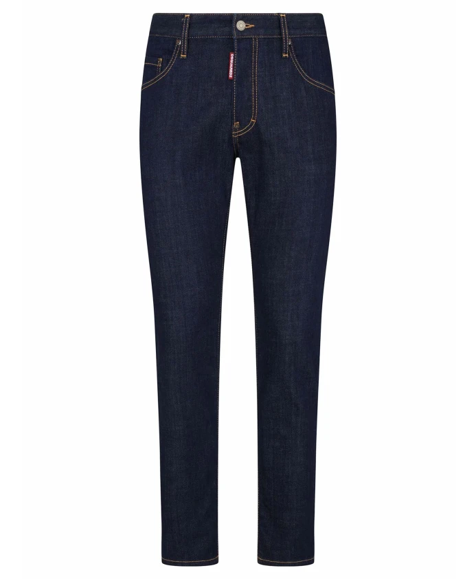 

Темные джинсы с полосками Dsquared2, синий