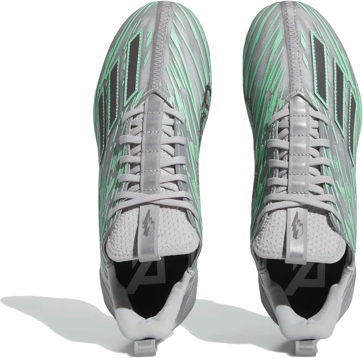Футбольные бутсы Adidas Men's Adizero 12.0 Flash, серый/металлик/серебристый — фото 2