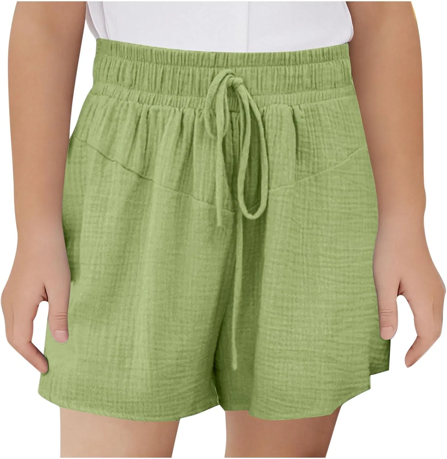 Детские шорты из льна и хлопка Pbawab, Light Green