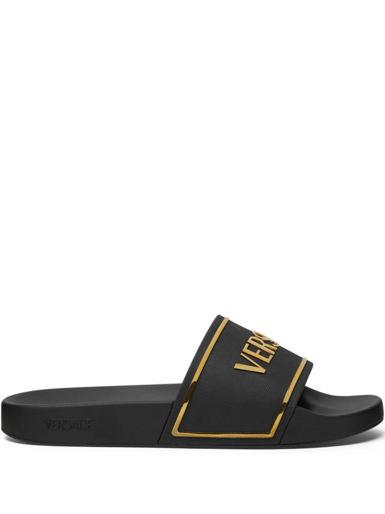 

Versace слиперы с логотипом, черный