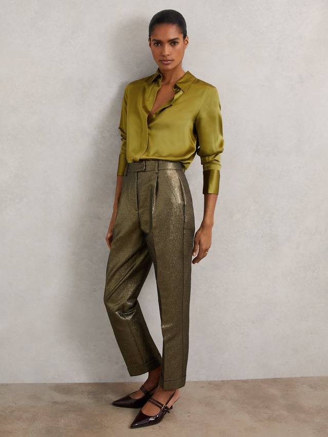 

Узкие брюки Petite Sienna Sparkle Reiss, Gold