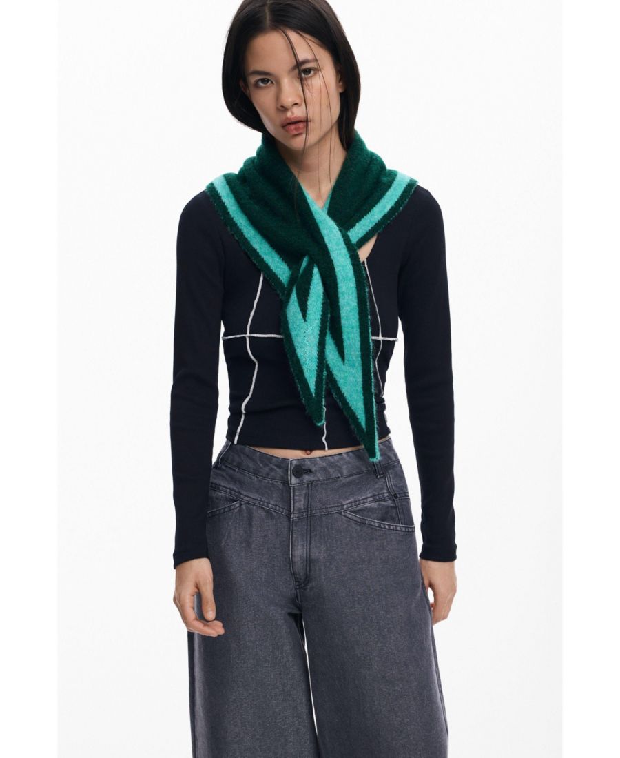 

Женский треугольный шарф Desigual, Bright green