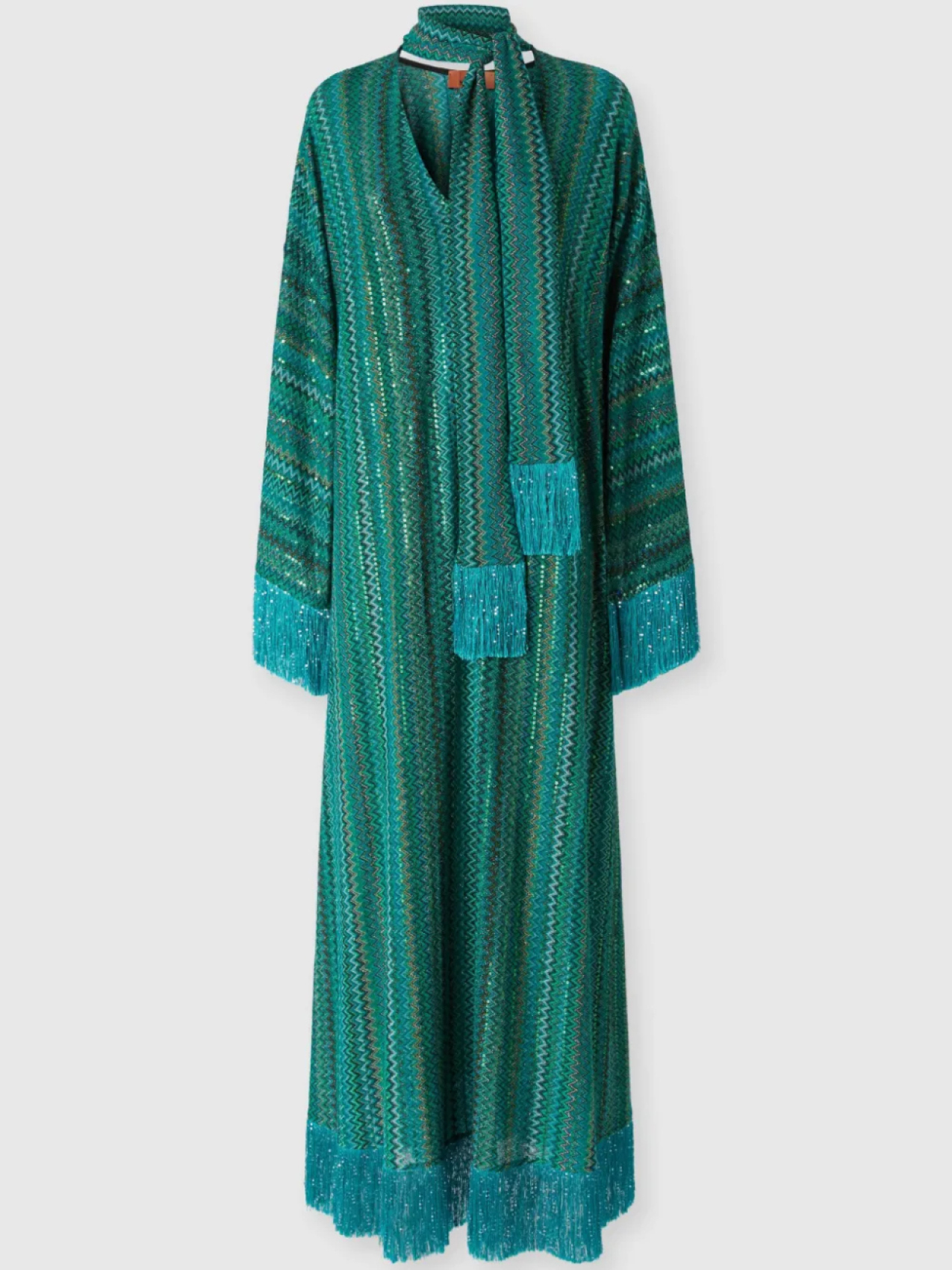 

Платье-кафтан Missoni с узором «зигзаг», зеленый