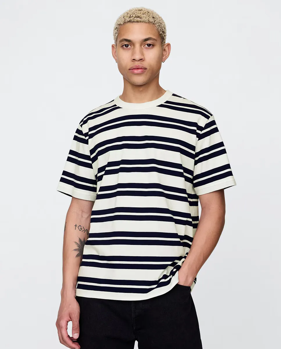 

Мужская полосатая футболка с короткими рукавами Gap, темно-синий