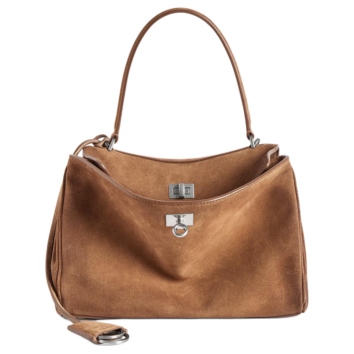 

Balenciaga Сумка женская маленькая на одно плечо из кожи Rodeo Cow Camel