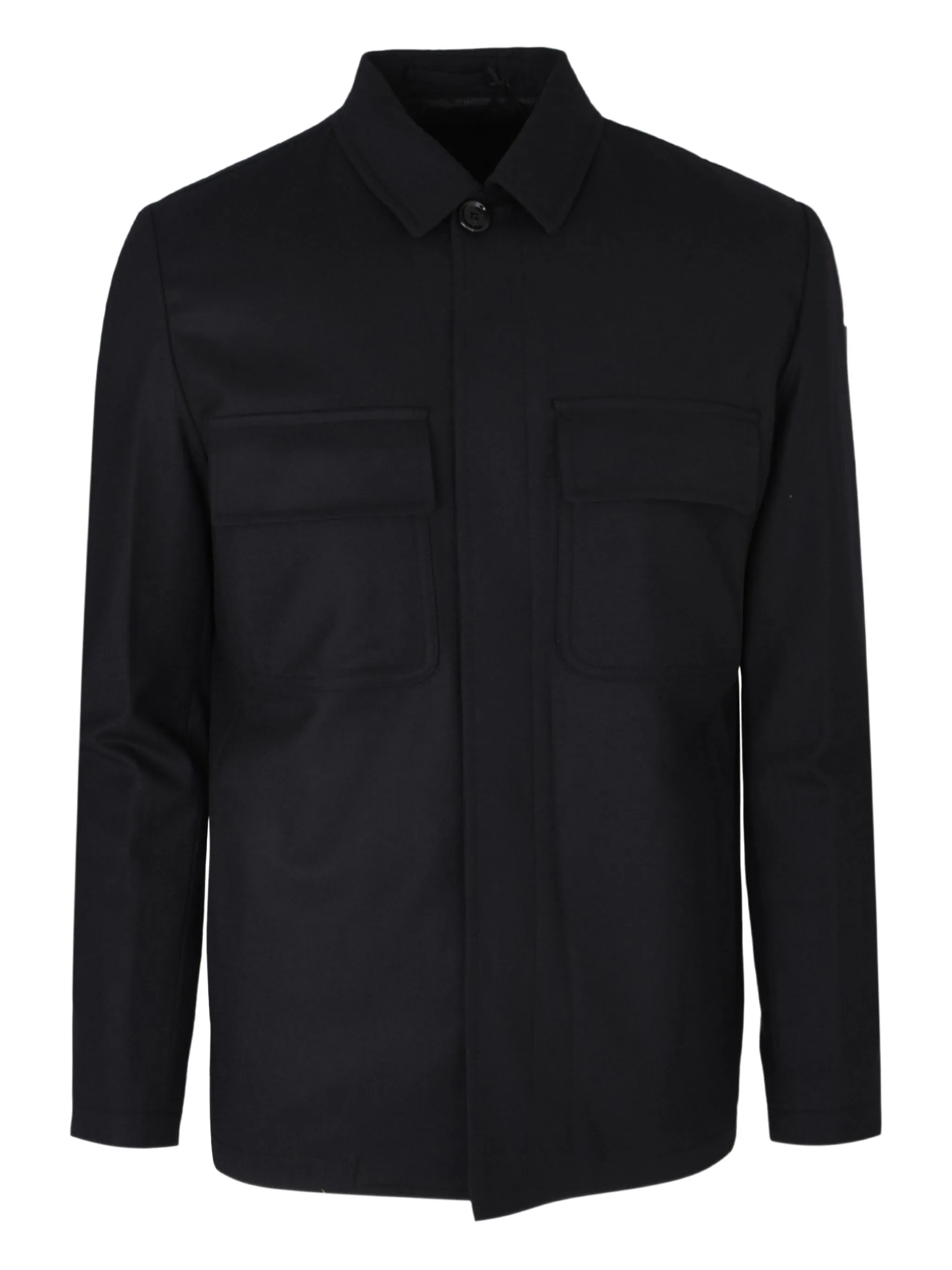 

Куртка-рубашка с накладными карманами Lardini, черный