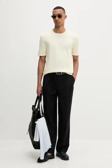 Брюки из шерстяной ткани Calvin Klein, черный — фото 2