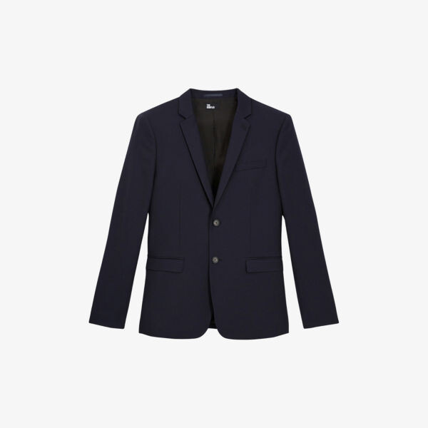 

Однобортный шерстяной пиджак прямого кроя The Kooples, цвет nav03