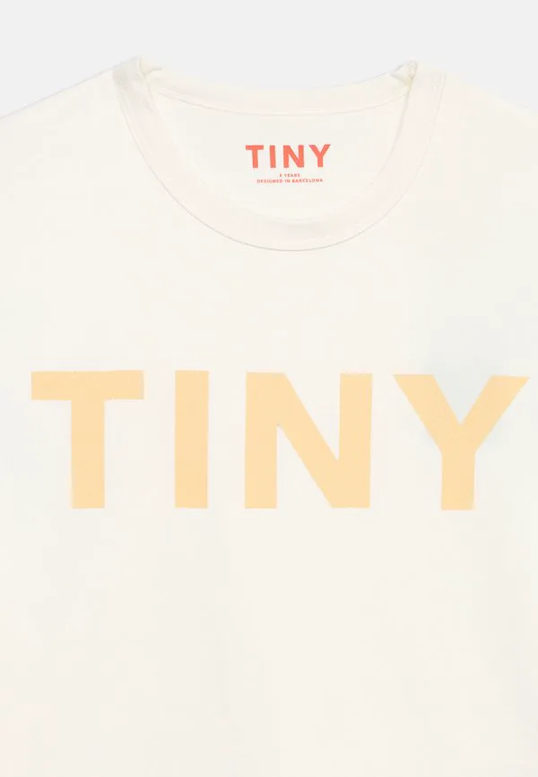 Футболка унисекс с принтом в полоску и логотипом Tinycottons, Off-White — фото 4