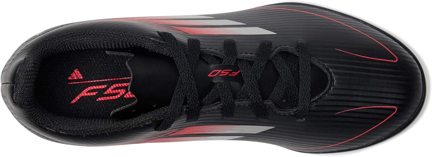 Детские кроссовки Adidas F50 Club Turf (унисекс), черный/красный/ярко-красный — фото 3