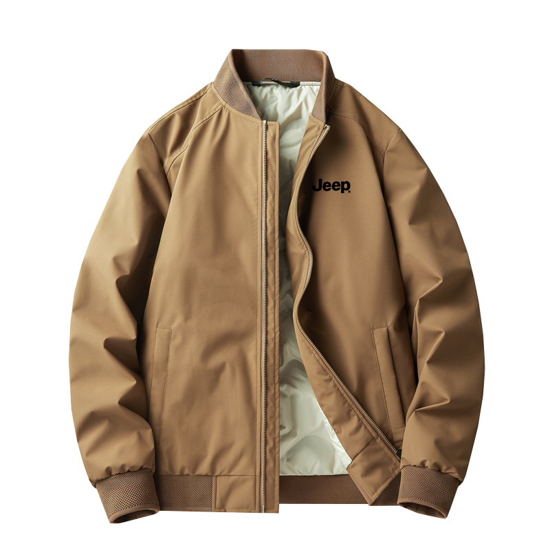 

Пуховик Unisex с воротником-бейсболкой и подкладкой из флиса Jeep, коричневый