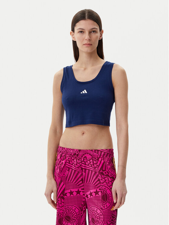 

Топ облегающего кроя Essentials Small Logo JC5939 Adidas, синий