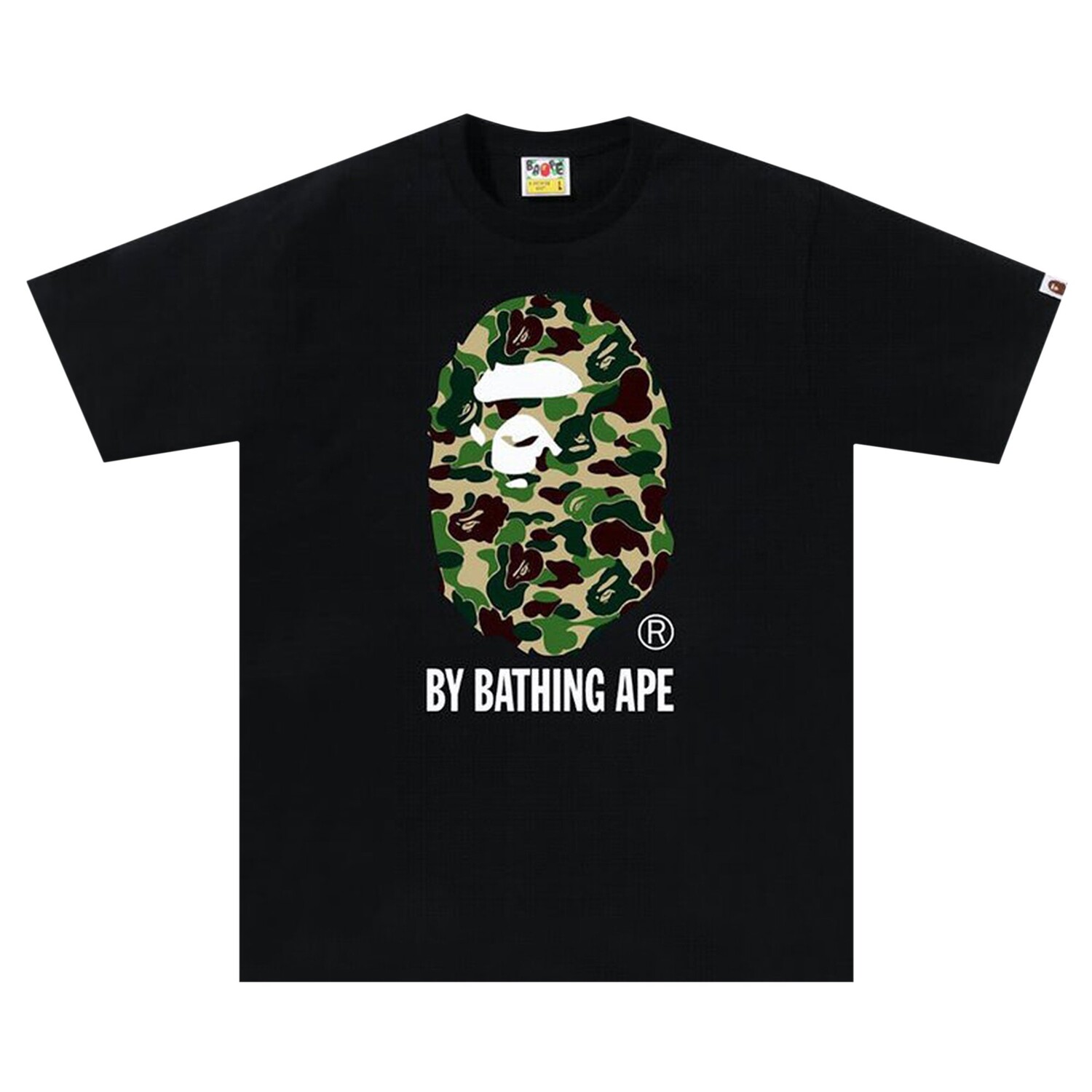 

Футболка BAPE ABC Camo By Bathing Ape, цвет черный/зеленый