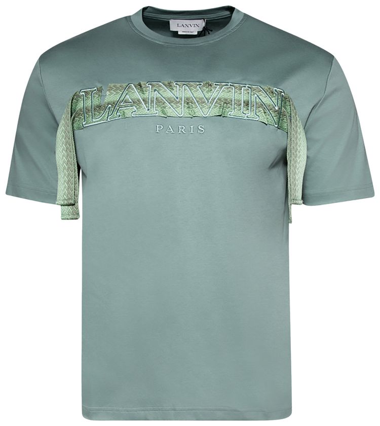 

Футболка Lanvin Curb Lace T-Shirt 'Vert De Gris', зеленый