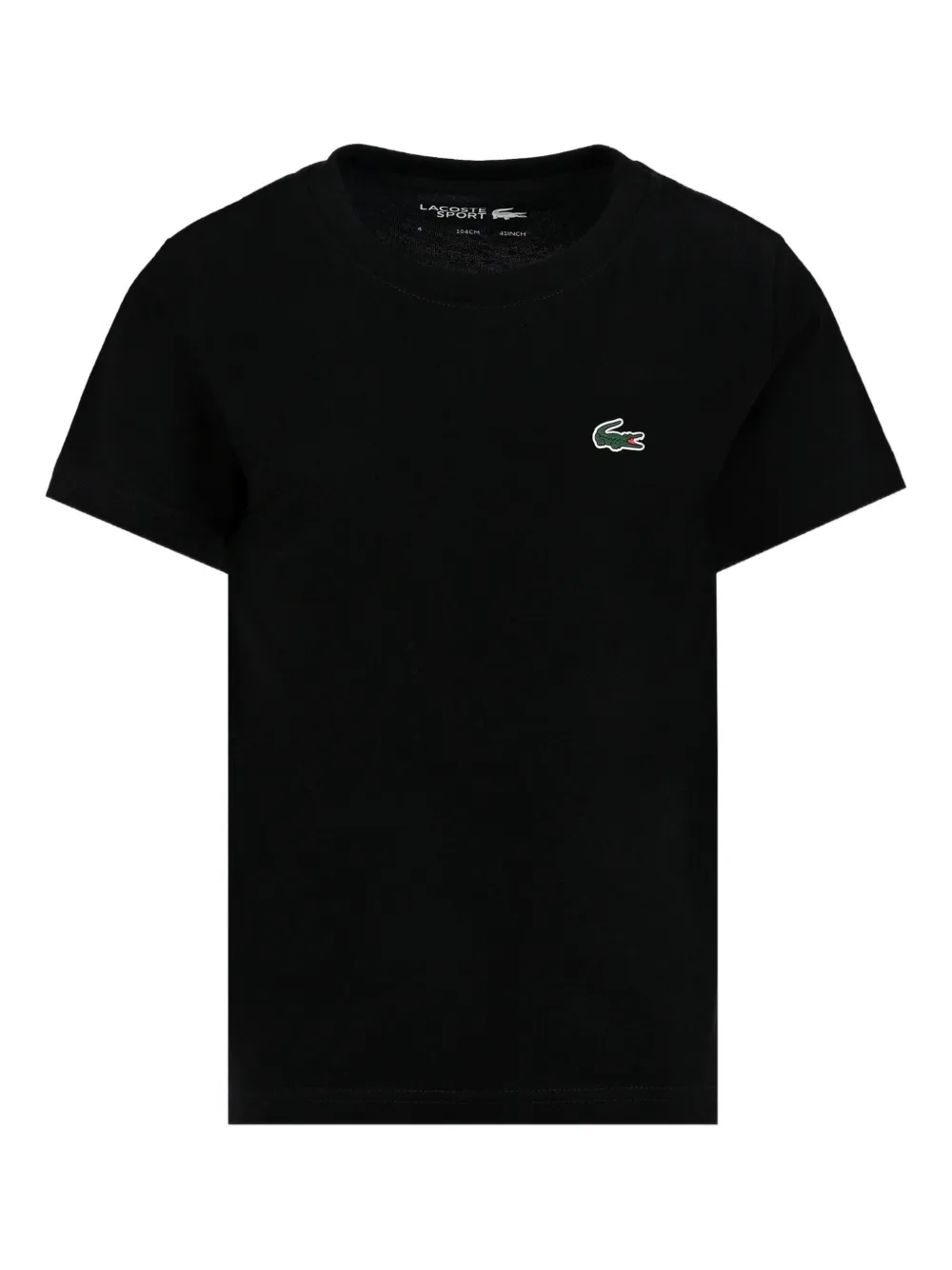 

Футболка с короткими рукавами и вышитым логотипом Lacoste Kids, черный