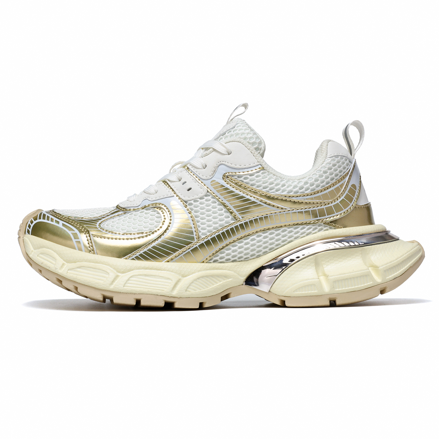 

BEILIANYA Низкие массивные кроссовки унисекс серебро золото, цвет Silver Gold