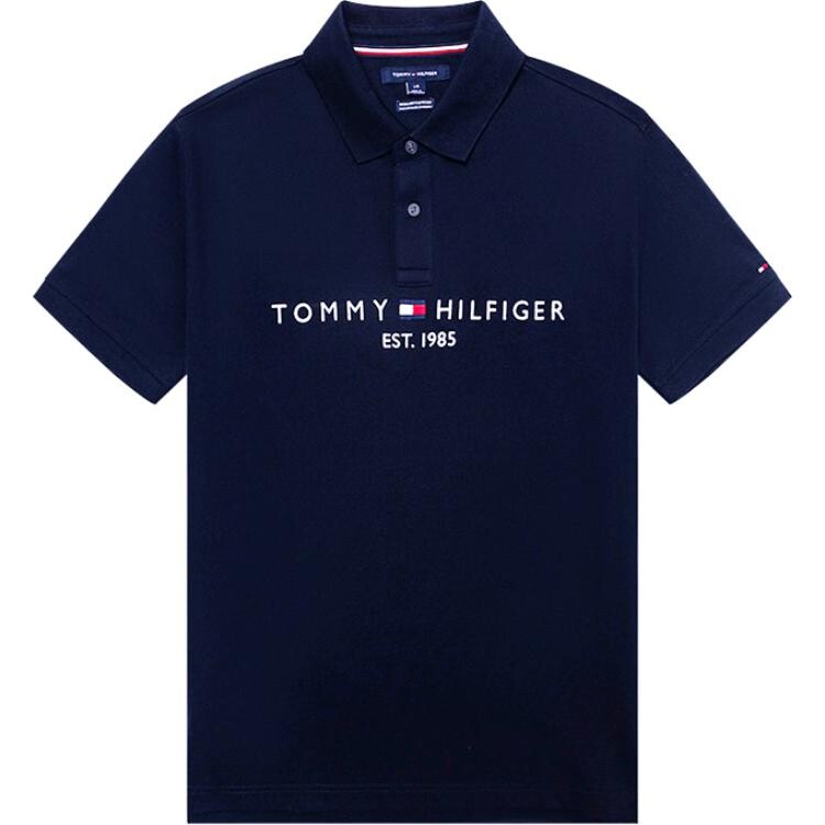 

Рубашка поло мужская темно-синяя Tommy Hilfiger, темно-синий
