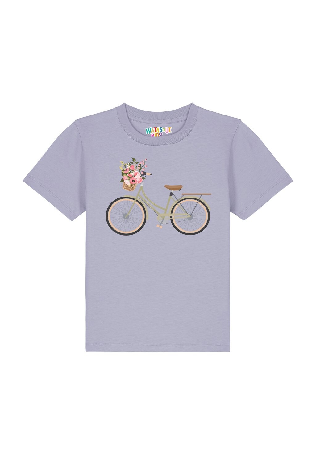 

Футболка с принтом FAHRRAD MIT BLUMEN Watapparel, цвет lavender
