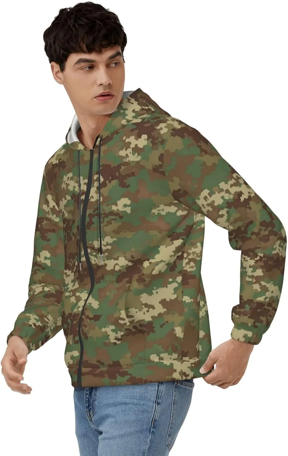 

Толстовка с капюшоном для мужчин Casual Full Zip Up KATVEESC