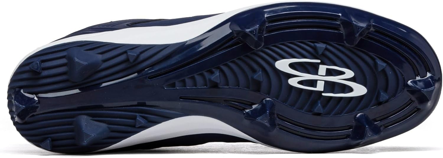 Бутсы Boombah Viper Pro для мужчин с формованной подошвой - несколько вариантов цвета - разные размеры, белый/синий/темно-синий — фото 2