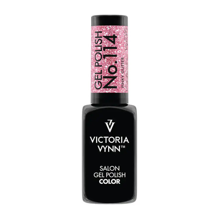 

Лак гибридный для ногтей Victoria Vynn 114 Pinky Glitter, 8 мл