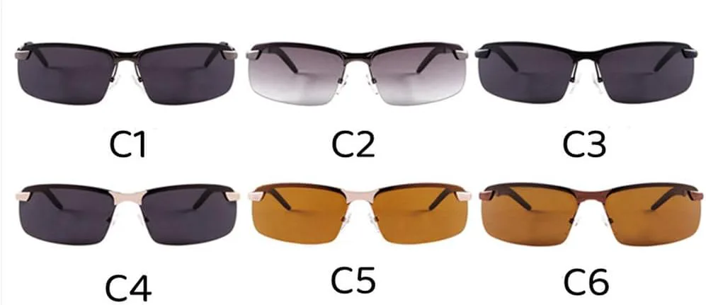 

Мужские солнцезащитные очки в металлической оправе, модные очки для активного отдыха, рыбалки, вождения, защита от ультрафиолета UV400 HVTVTLA, C4 Gold All Grey