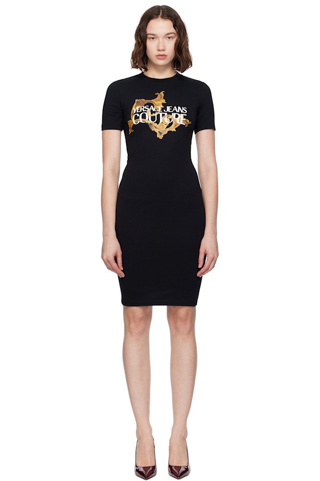 

Джерсейное мини-платье с эффектом стрейч Versace Jeans Couture, мультиколор