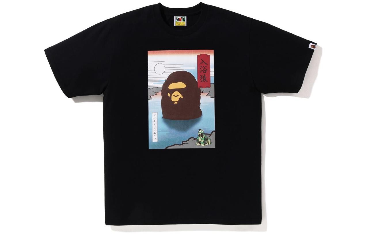 BAPE Japan Эксклюзивная футболка с японским сувениром #1 A Bathing Ape, черный — фото 2