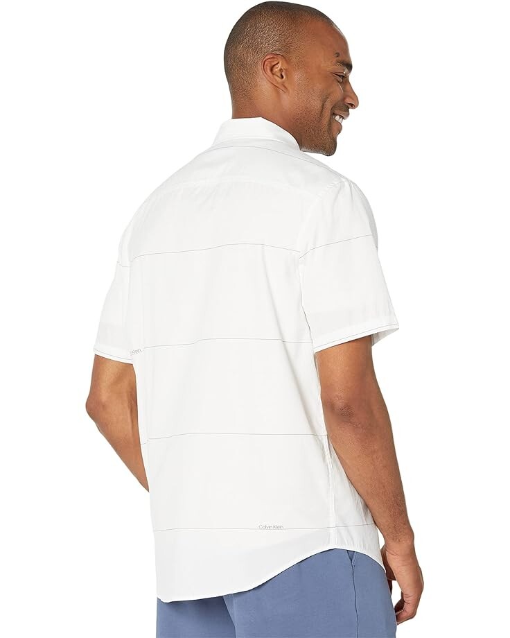 

Рубашка Calvin Klein Short Sleeve Stripe Easy Shirt, цвет Brilliant White