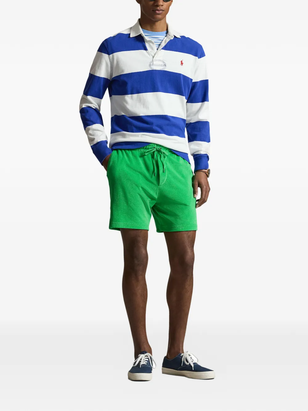 Шорты с логотипом и кулиской Polo Ralph Lauren, зеленый — фото 2