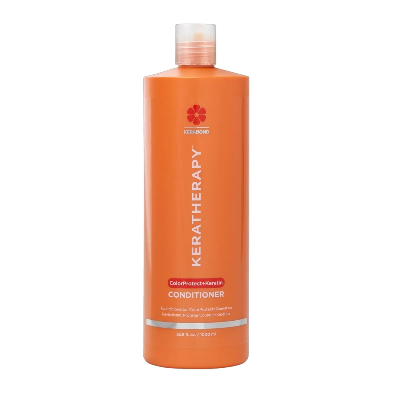 KERATHERAPY Keratin Infused Color Protect Conditioner, 1000 мл, без глютена, с технологией Kerabond, маслом красной малины и омега-3 и 6