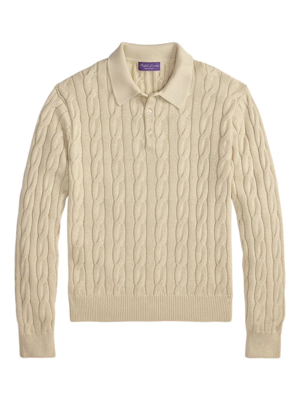 

Пуловер-поло с косами Ralph Lauren Purple Label, нейтральный