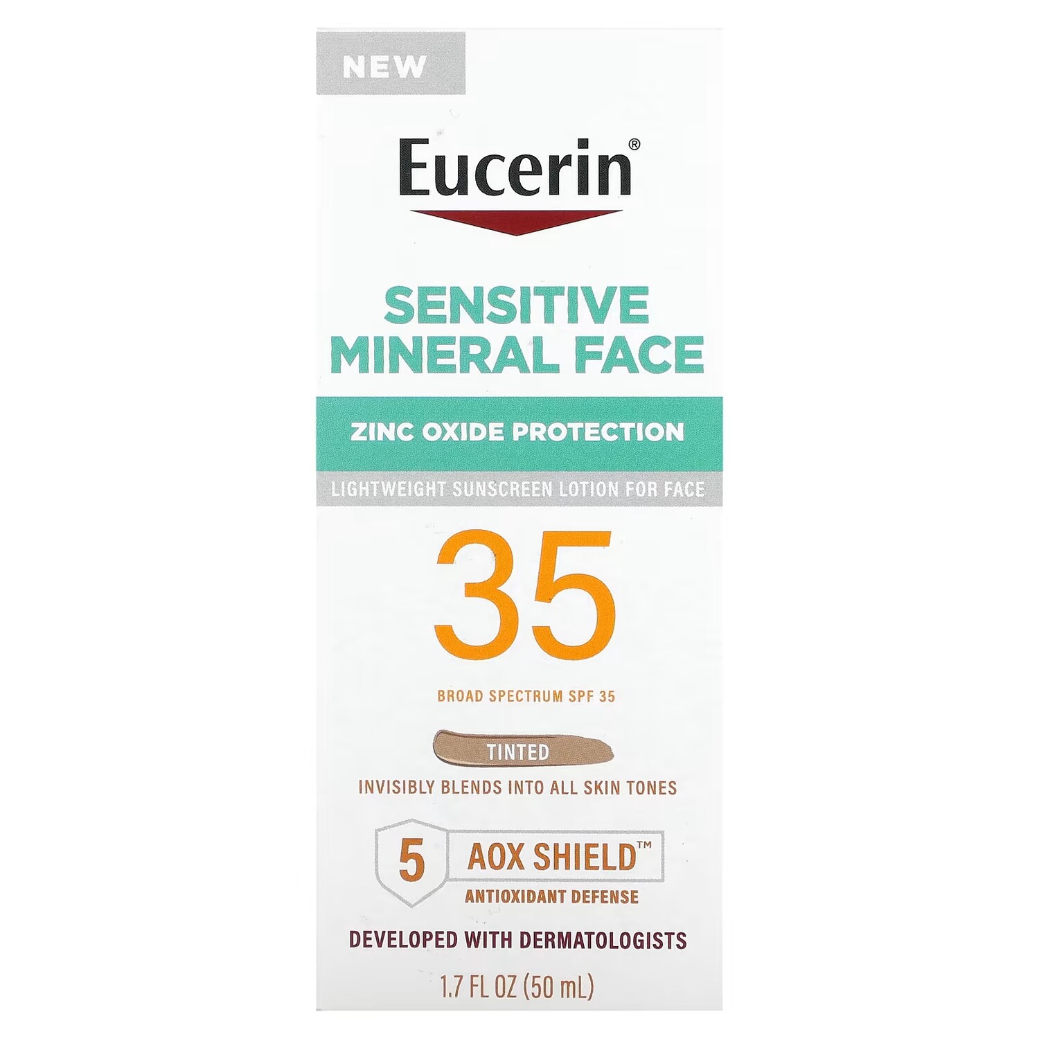 Солнцезащитный лосьон для лица Eucerin Sensitive Mineral с SPF 35, 50 мл — фото 2