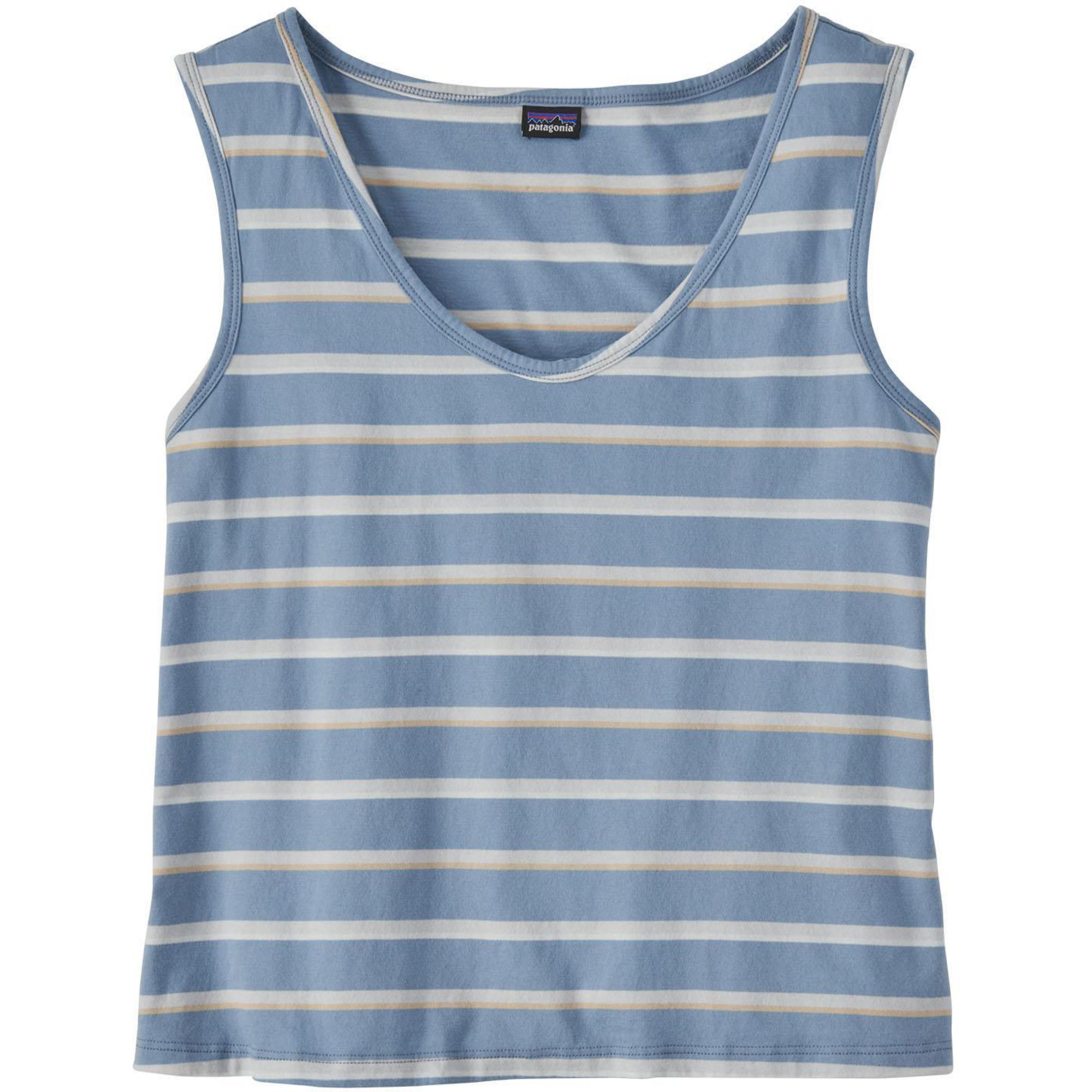 Женская майка из регенерированного органического хлопка Patagonia, Sunset Stripe/Light Plume Grey — фото 3