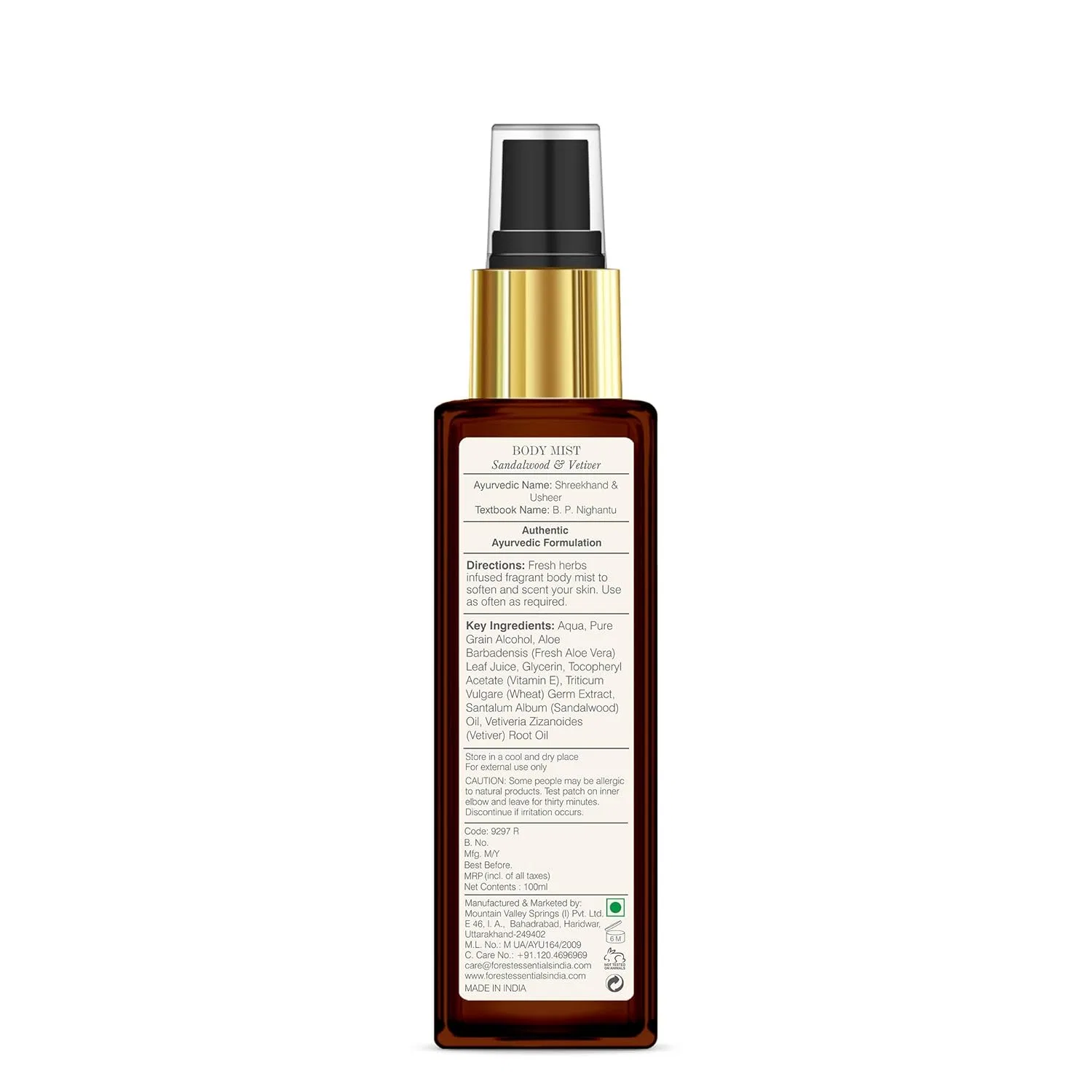 Спрей для тела «Sandalwood and Vetiver» от Forest Essentials, 100 мл Forest Essentials — фото 3