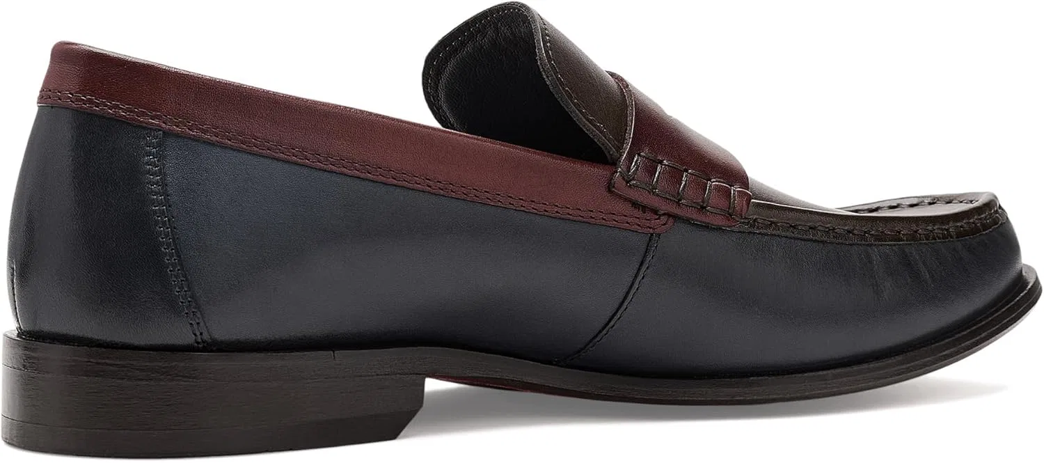 Лоферы мужские из натуральной кожи Johnston & Murphy, Navy/Olive/Burgundy Full Grain — фото 3