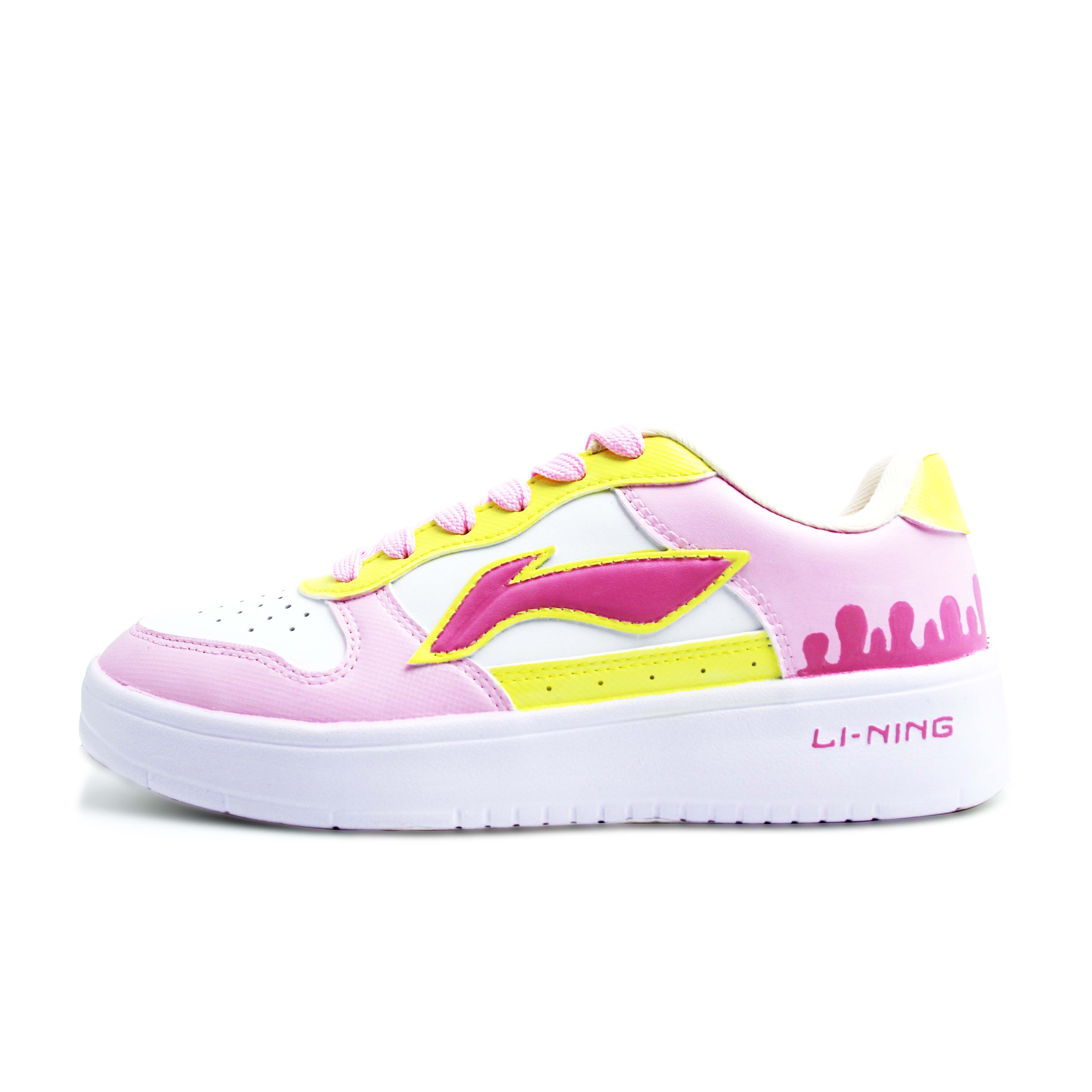 

Кроссовки для скейтбординга LiNing Pontoon Boats Balance Lightweight Breathable Low top, унисекс, розовый желтый
