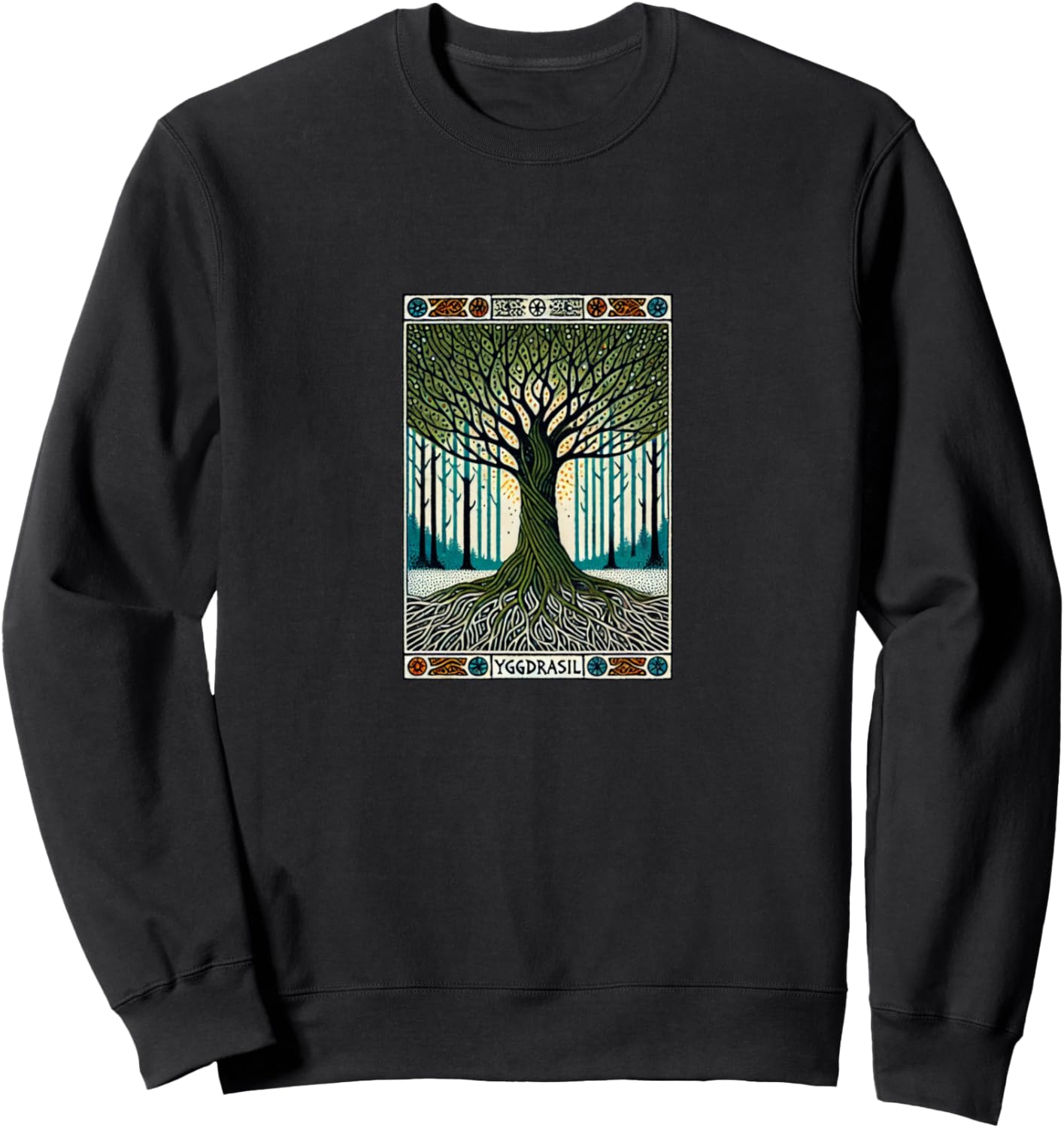 

Толстовка с изображением карты Таро Иггдрасиль и Древа Жизни Trees Arts Snugg, черный