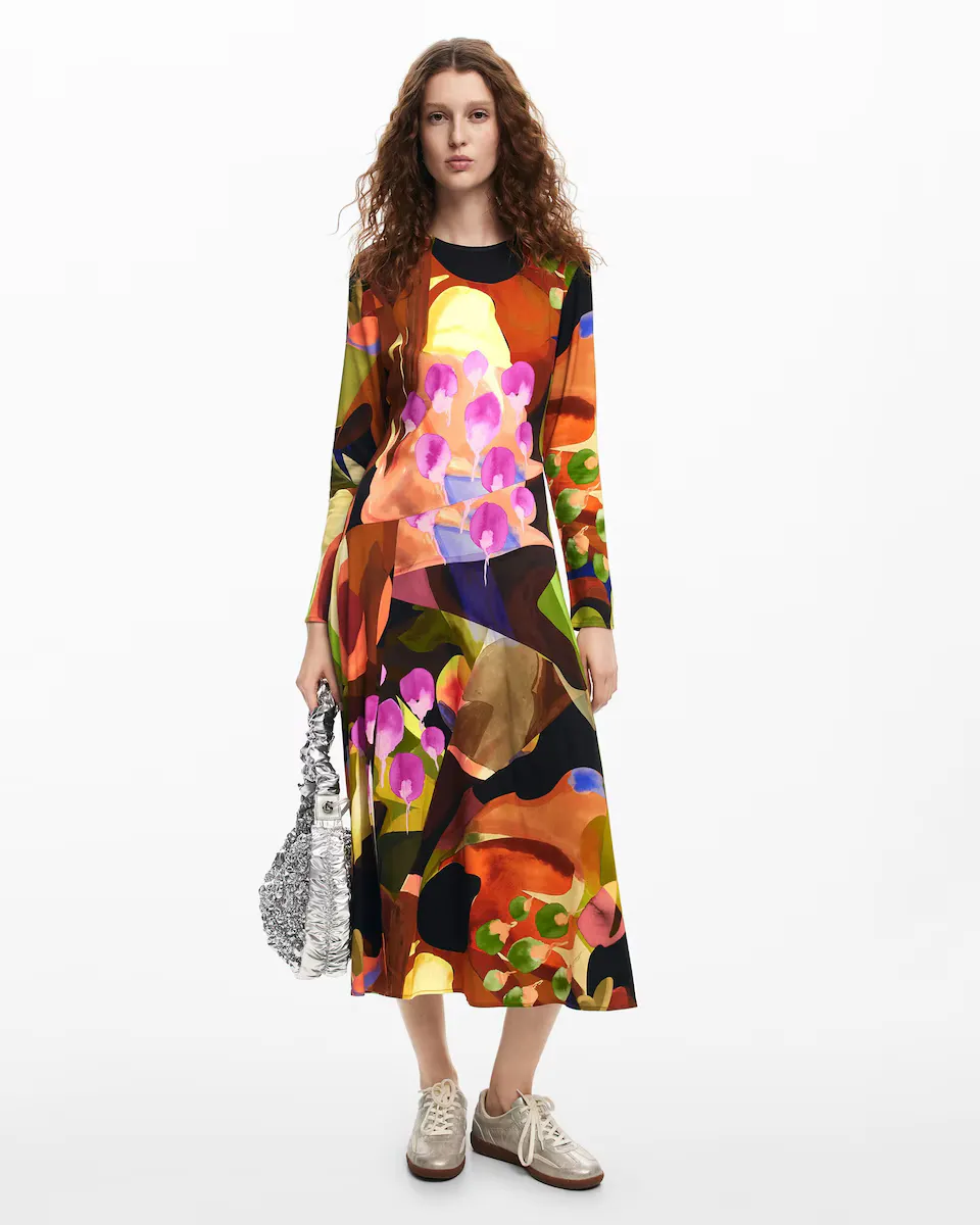 

Платье миди с принтом M Christian Lacroix Desigual, мультиколор