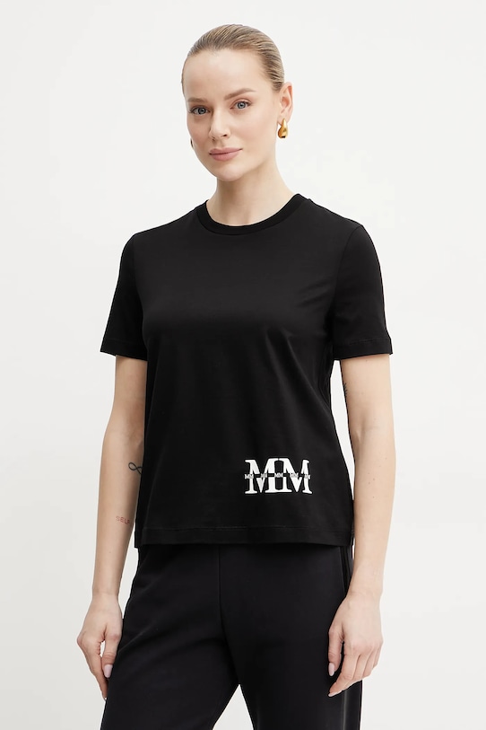 

Хлопковая футболка MM by Max Mara, черный
