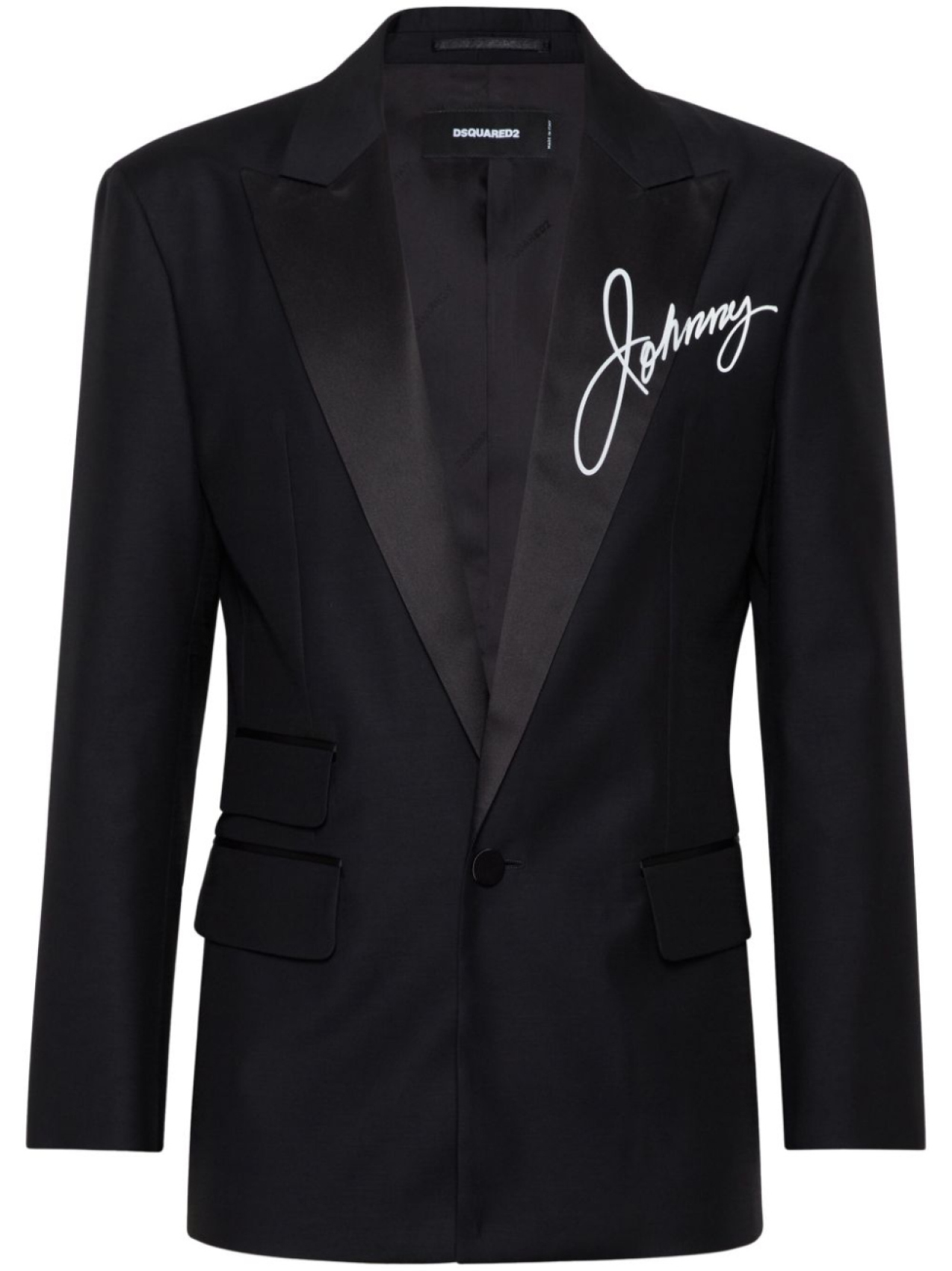 

DSQUARED2 пиджак с принтом J.C, черный