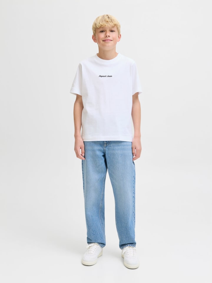 JACK & JONES Junior Футболка JORNORREBRO EMB TEE S/S JNR ярко-белого цвета — фото 4