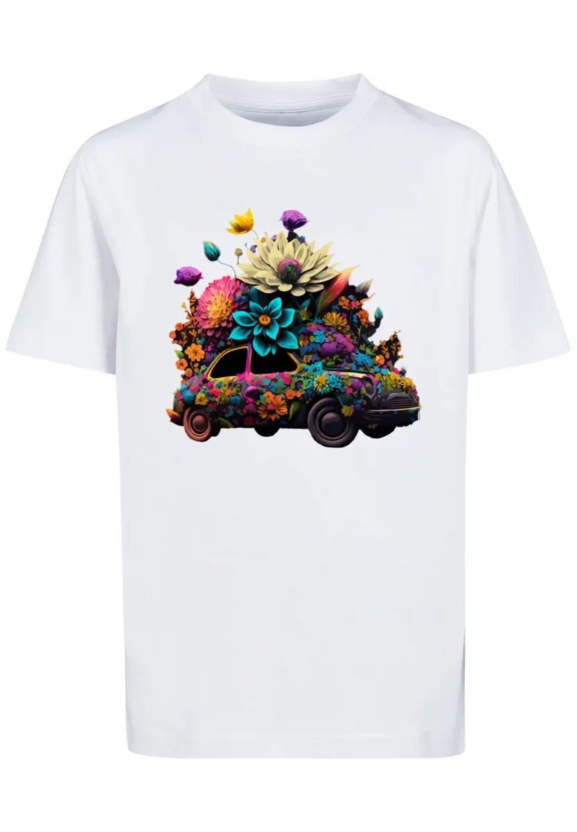 

Футболка F4NT4STIC "Flowers Car Unisex Tee", принт, белый