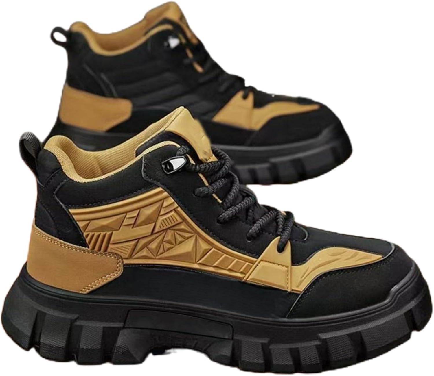 

Мужские ботинки, легкая защитная обувь для мужчин, нескользящие водонепроницаемые ботинки с композитным носком для строительства и походов Generic, желтый