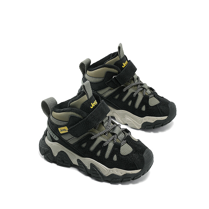 Кроссовки Jeep Kids Lifestyle Shoes Kids Mid-top Green, черный/серый — фото 4